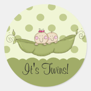 Sweet Little Pea Baby Twins Sticker