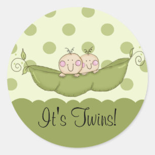 Sweet Little Pea Baby Twins Sticker