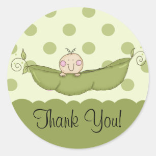 Sweet Little Pea Boy Thank You Sticker
