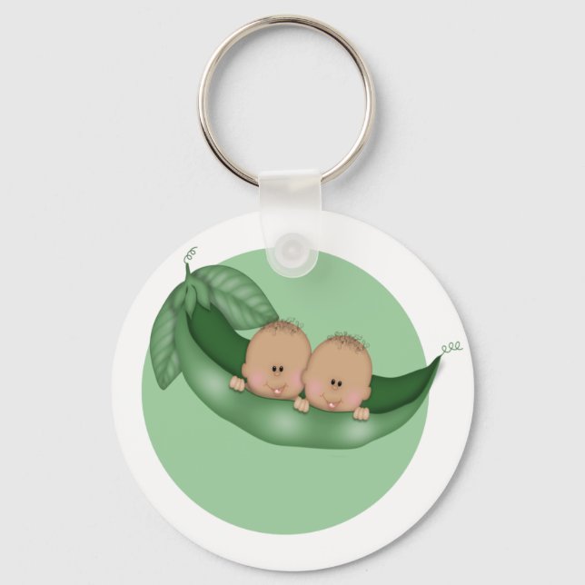 Sweet Little Pea Twins Key Ring (Front)