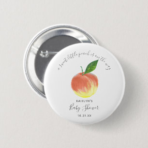 Sweet Little Peach Baby Shower 6 Cm Round Badge