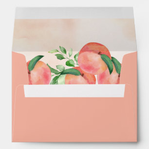 Sweet little peach baby shower envelopes