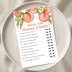 Sweet Little Peach Baby Shower Guess Who Game