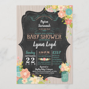 Sweet Little Peach Baby Shower Invitation