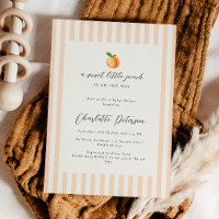 Sweet Little Peach Baby Shower Invitation