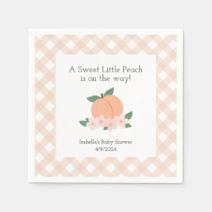 Sweet Little Peach Baby Shower Napkin