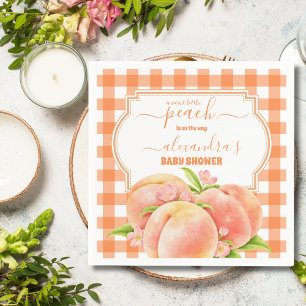 Sweet Little Peach Baby Shower Napkin