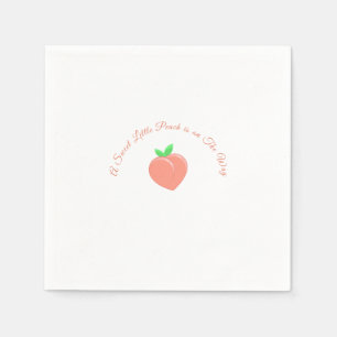 Sweet Little Peach Baby Shower  Napkin