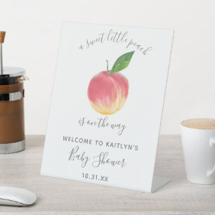 Sweet Little Peach Baby Shower Welcome Sign