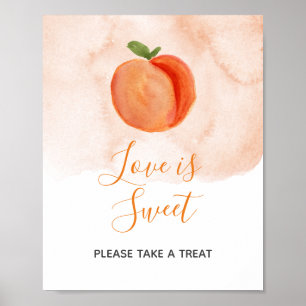 Sweet Little Peach Summer Love is Sweet  Poster