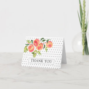 Sweet Little Peach Thank You Note Card