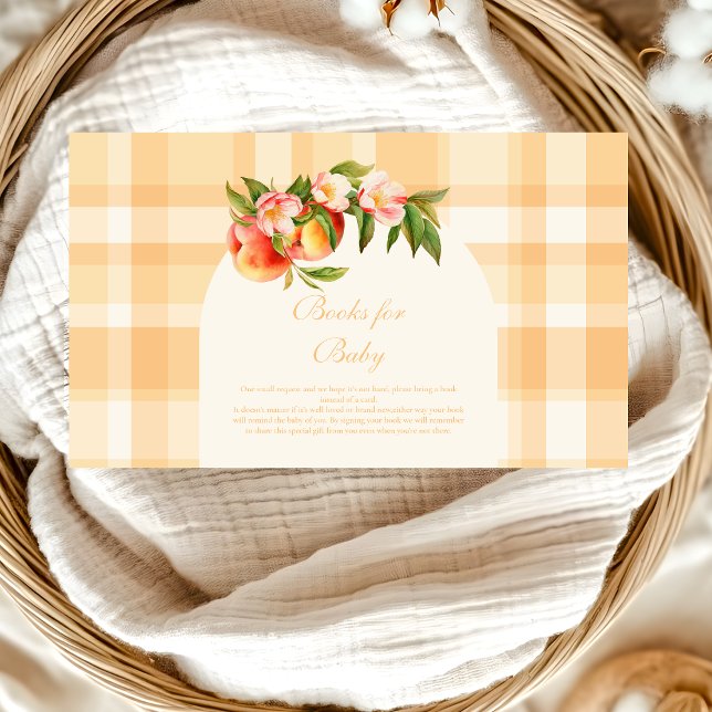 Sweet Little Peaches  Baby Shower Books for Baby  Enclosure Card (Creator Uploaded)
