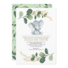 Sweet Little Peanut Greenery Elephant Baby Shower