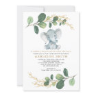 Sweet Little Peanut Greenery Elephant Baby Shower