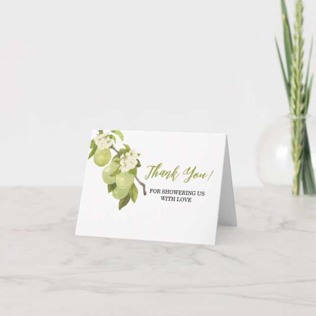 Sweet Little Pear Thank You Card (Front)