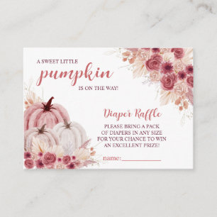 Sweet Little Pumpkin Autumn Baby Shower Enclosure Card