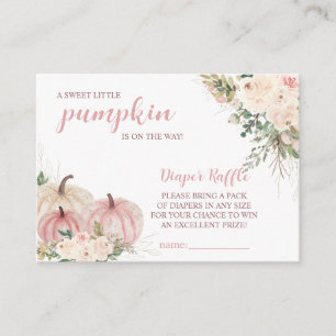 Sweet Little Pumpkin Autumn Baby Shower Enclosure Card
