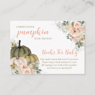 Sweet Little Pumpkin Autumn Baby Shower  Enclosure Card