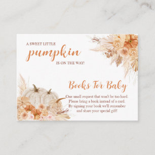Sweet Little Pumpkin Autumn Baby Shower Enclosure Card