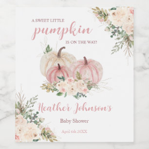 Sweet Little Pumpkin Autumn Baby Shower Label