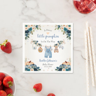 Sweet Little Pumpkin Autumn Baby Shower Napkin