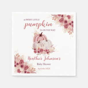 Sweet Little Pumpkin Autumn Baby Shower Napkin