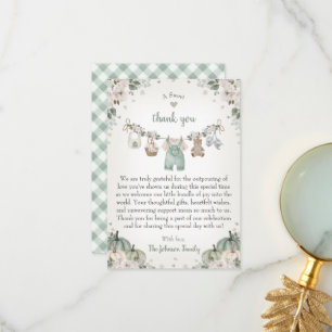 Sweet Little Pumpkin Autumn Baby Shower Thank You Card