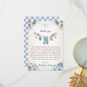 Sweet Little Pumpkin Autumn Baby Shower Thank You Card