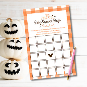 Sweet Little Pumpkin Baby Shower Bingo Card
