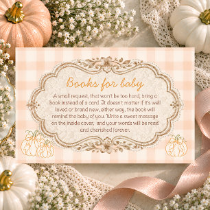 Sweet Little Pumpkin Baby Shower Book Request Enclosure Card