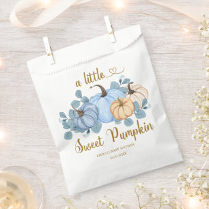 Sweet little pumpkin baby shower favour bags