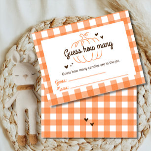 Sweet Little Pumpkin Baby Shower Guessing Game Enclosure Card