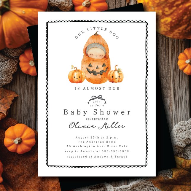 Sweet Little Pumpkin Baby Shower  Invitation (Creator Uploaded)