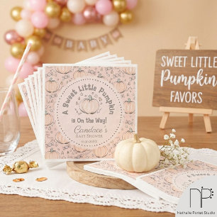 Sweet Little Pumpkin Baby Shower Napkins