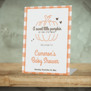 Sweet Little Pumpkin Baby Shower Welcome Sign