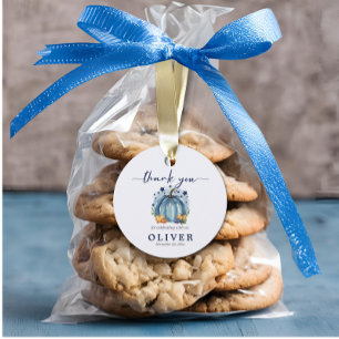 Sweet Little Pumpkin Boy Baby Shower Thank You Favour Tags