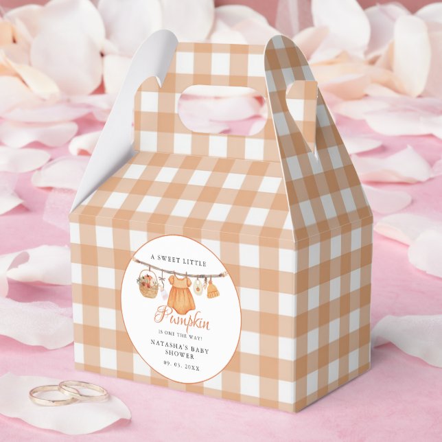 Sweet Little Pumpkin Fall baby shower Favour Box (Wedding)