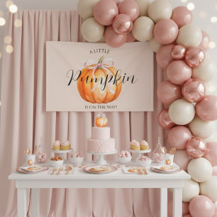 Sweet Little Pumpkin Girl Baby Shower Banner