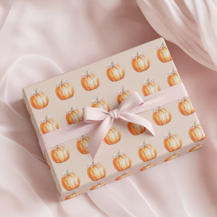 Sweet Little Pumpkin Girl Baby Shower Wrapping Paper