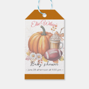 Sweet little pumpkin is on the way gift tags