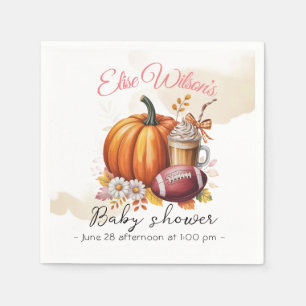 Sweet little pumpkin is on the way napkin