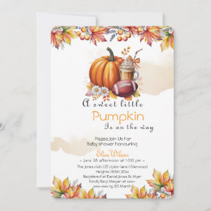 Sweet Little pumpkin latte is on the way Invitation
