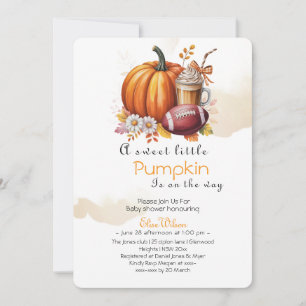 Sweet Little pumpkin latte is on the way  Invitation