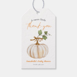 Sweet little Pumpkin on the way Baby Shower Gift Tags
