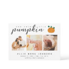 Sweet Little Pumpkin Photo Fall Baby Announcement