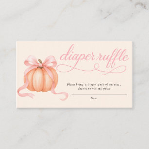 Sweet little pumpkin pink bow is on the way enclosure card