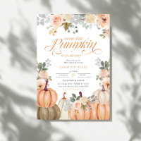 Sweet Little Pumpkin Pink Floral Fall Baby Shower