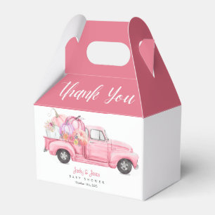 Sweet Little Pumpkin Pink Girl Baby Shower Favour Box