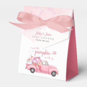 Sweet Little Pumpkin Pink Girl Baby Shower Favour Box