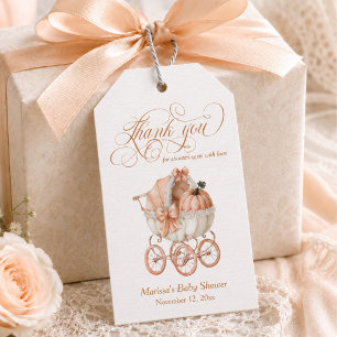 Sweet Little Pumpkin Thank You Baby Shower Gift Tags